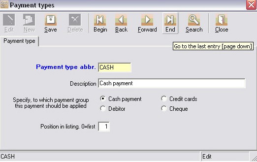 Payment type