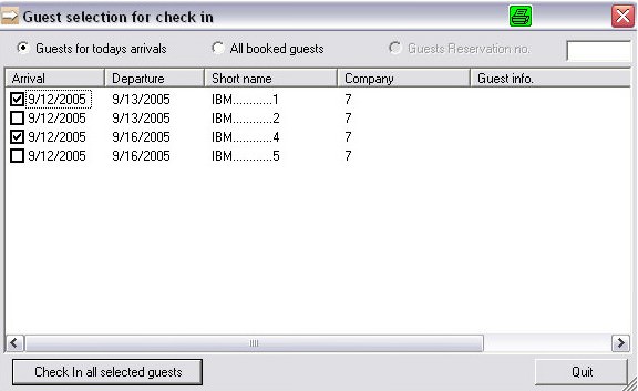 Check in multiple guests