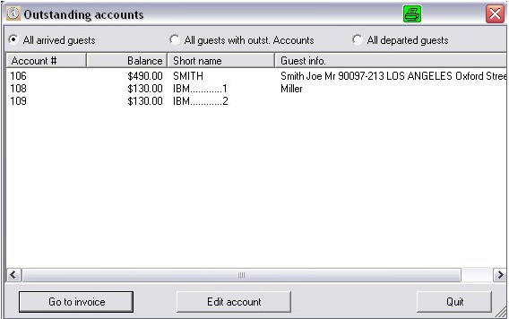 Invoice single Guest