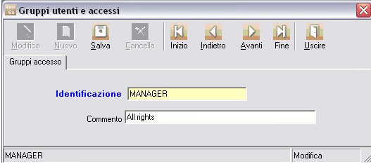 Gruppi utenti e accessi